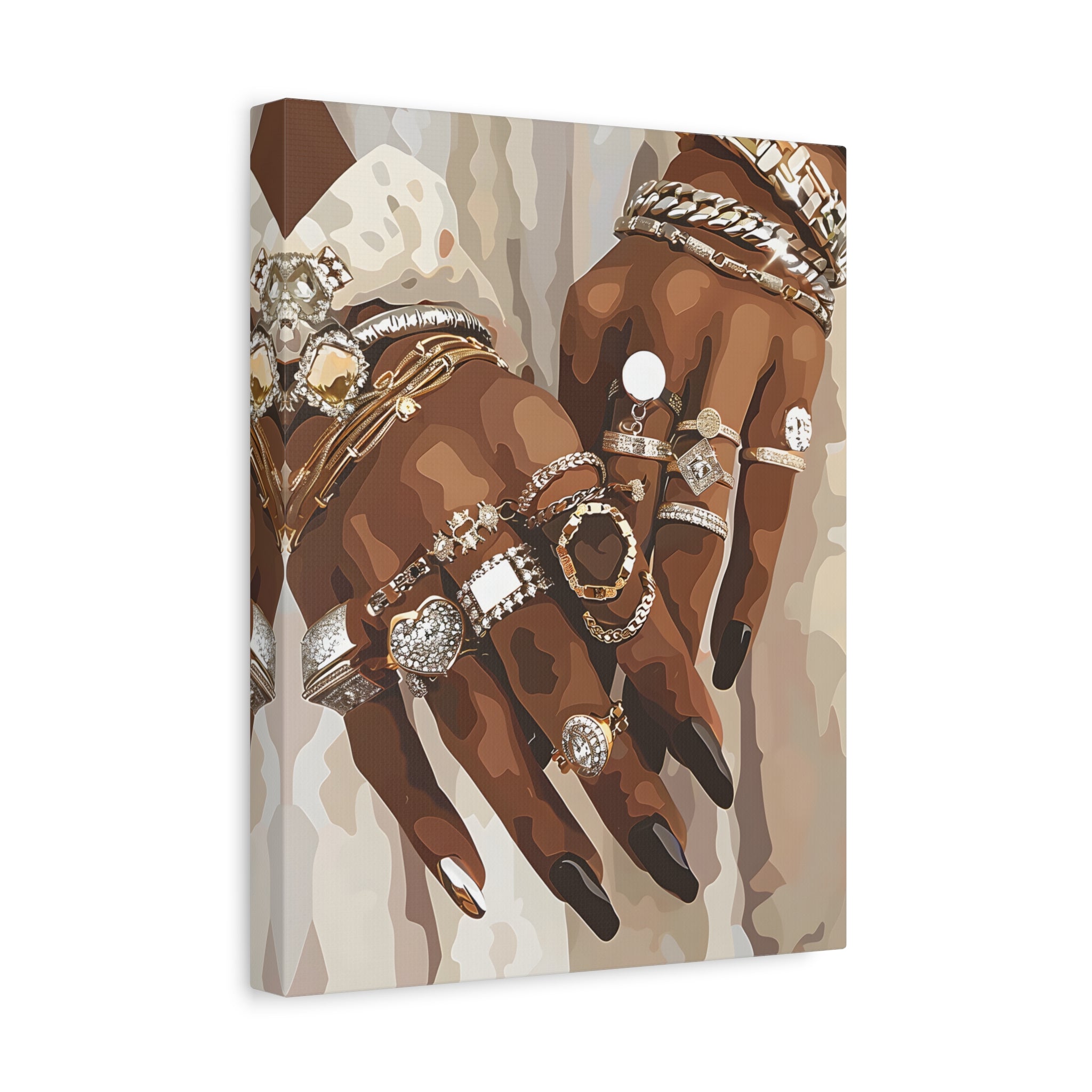 1.25" Matte Canvas - Layered Luxe Jewelry Hands