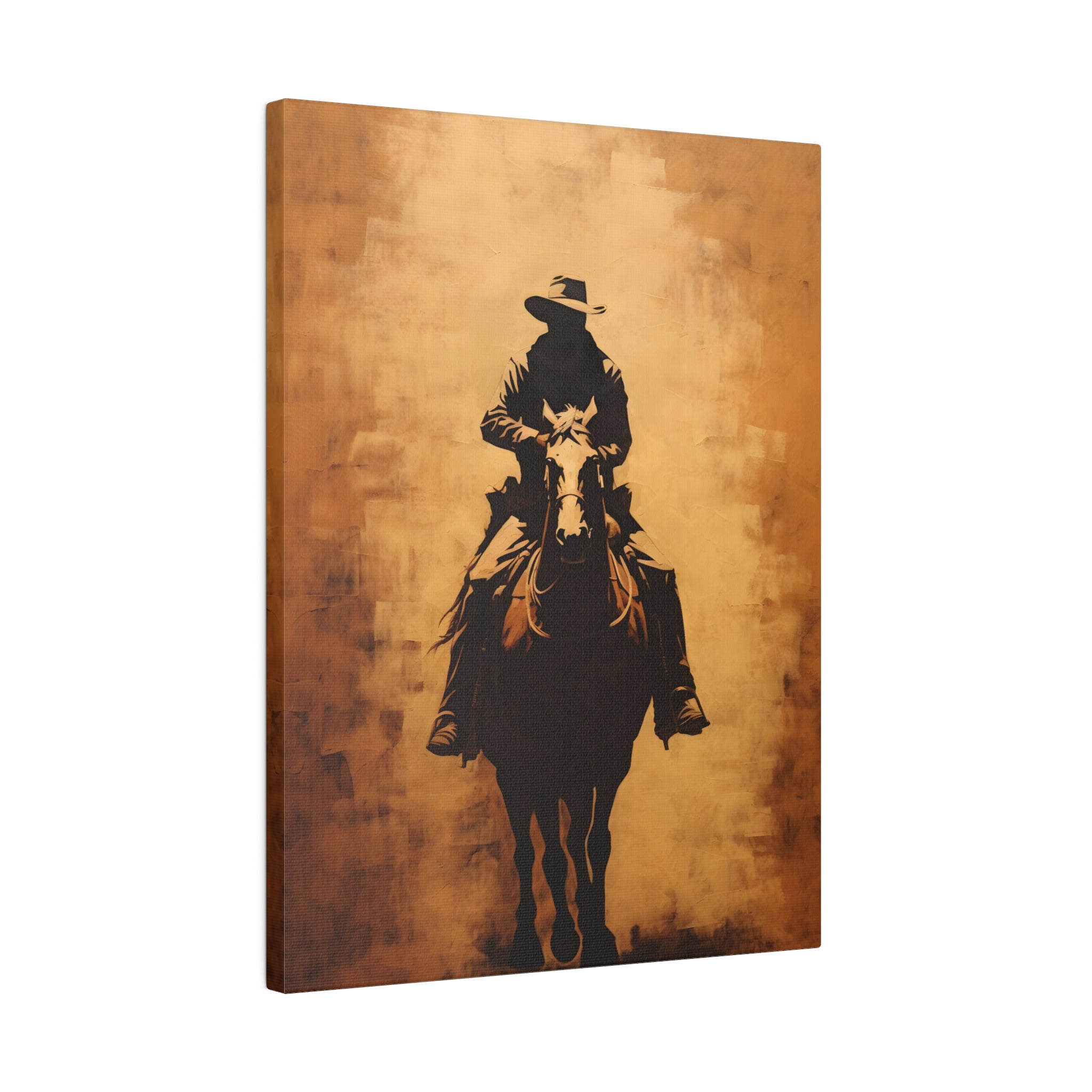 .75" Matte Canvas - Cowboy Rider Silhouette