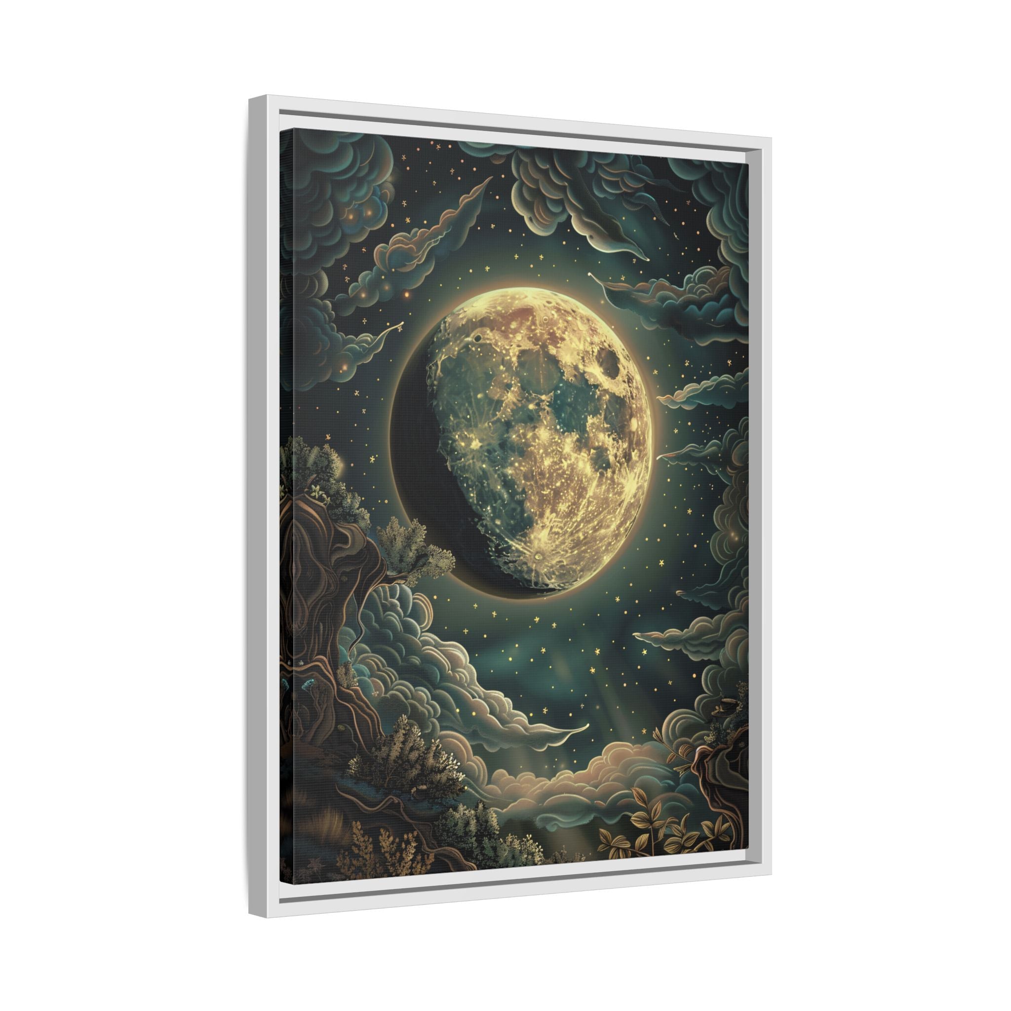 Framed Canvas - Waxing Gibbous Dreamscape