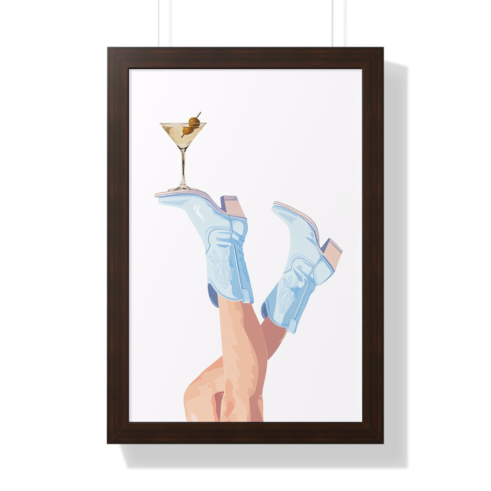 Framed Paper Print - Boots Up, Cheers Babe