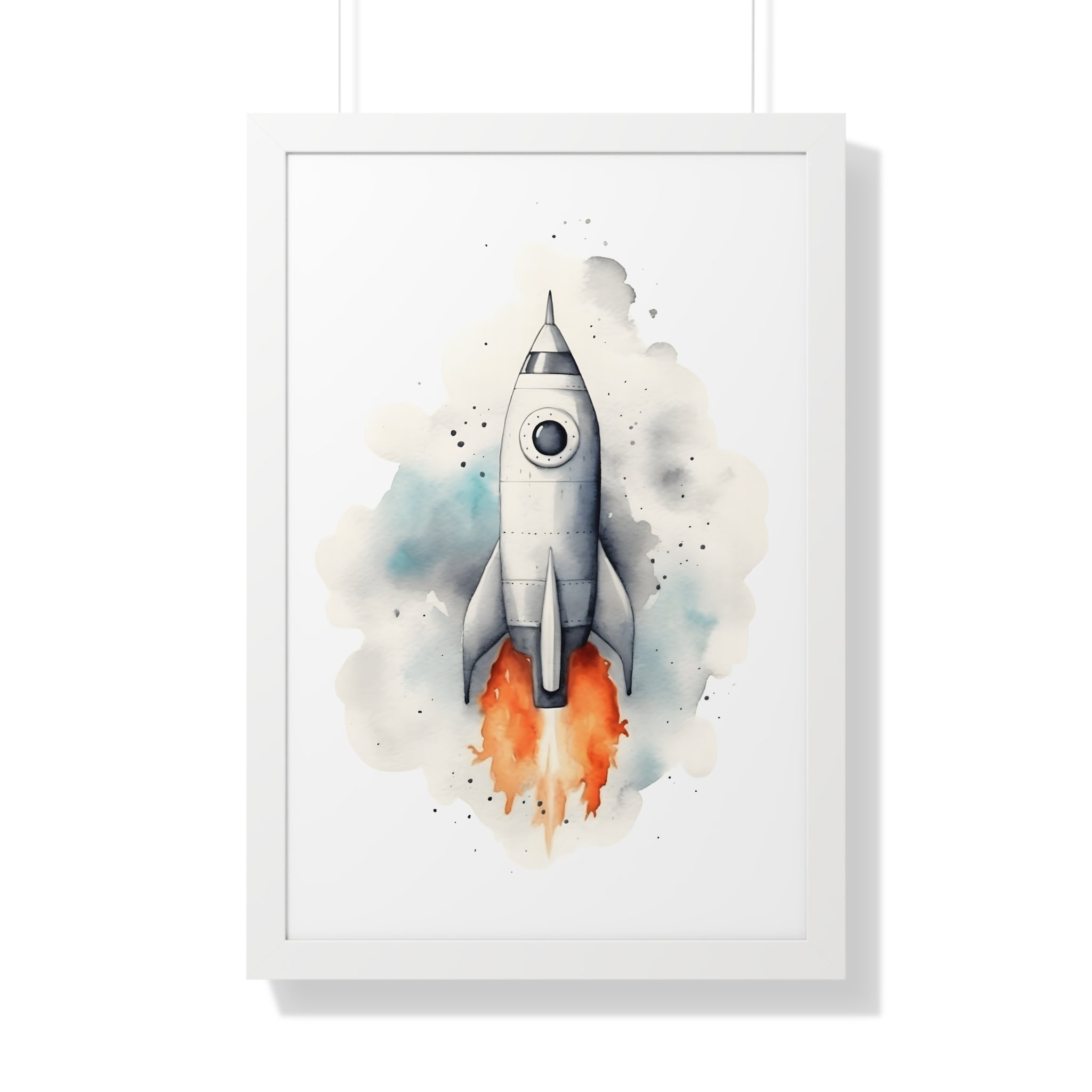 Framed Paper Print - Cosmic Liftoff Dreams