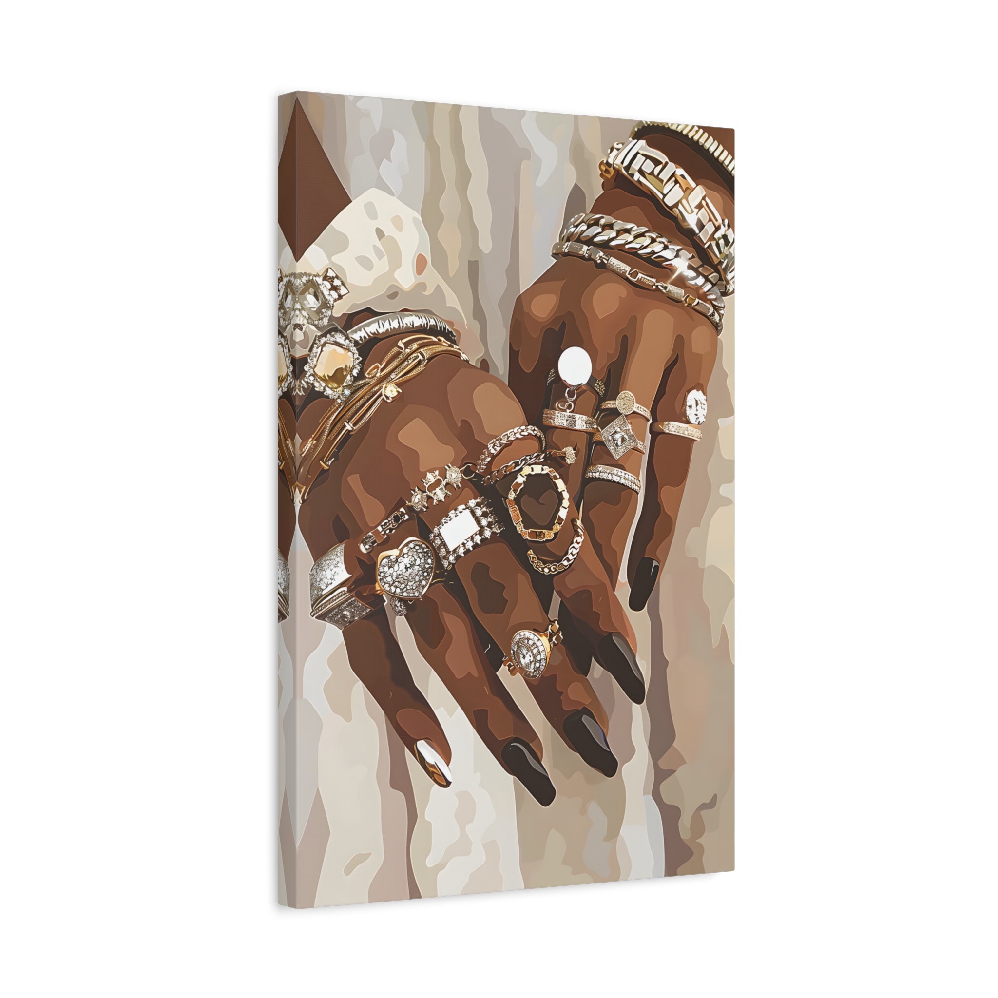 1.25" Matte Canvas - Layered Luxe Jewelry Hands