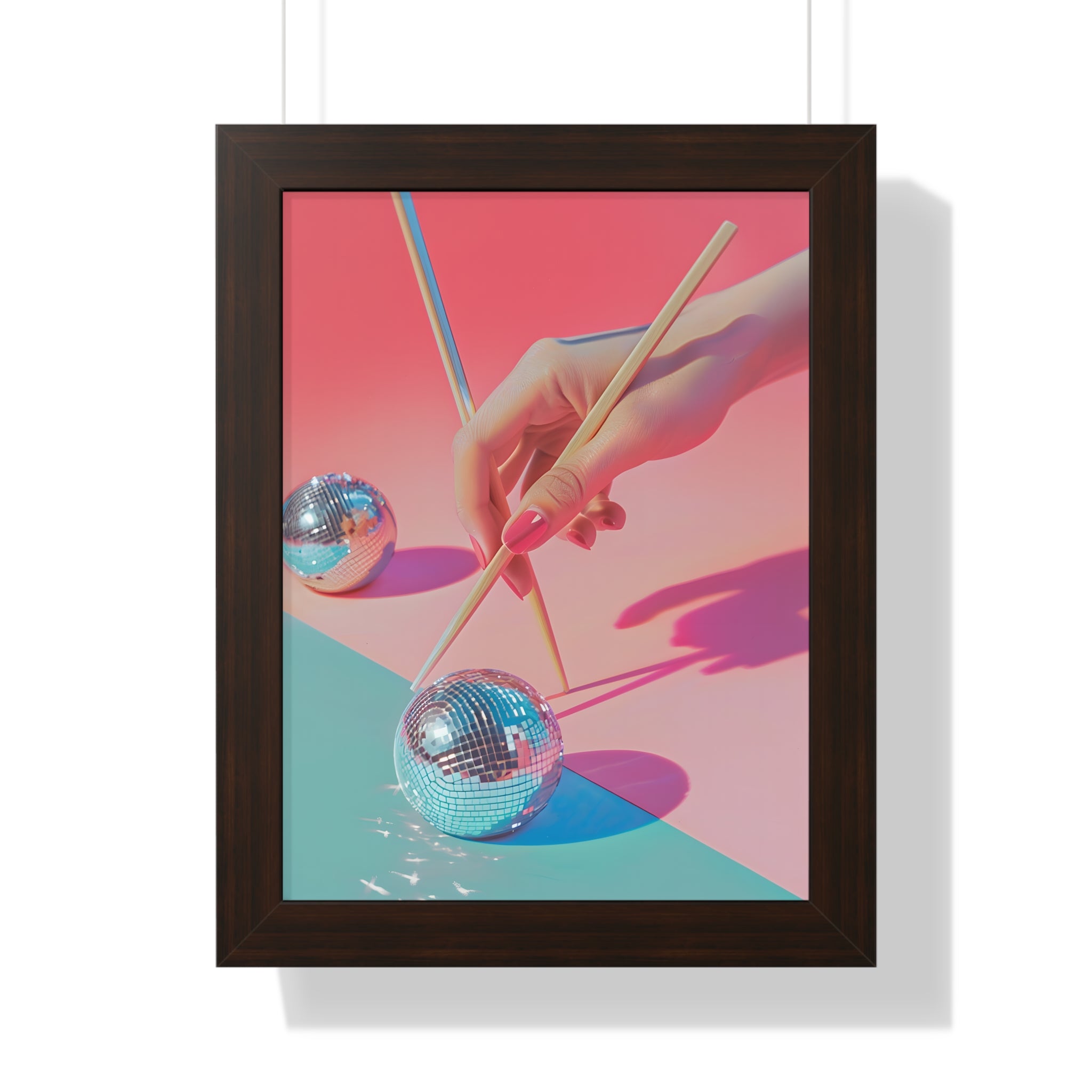 Framed Paper Print - Disco Chopsticks Delight