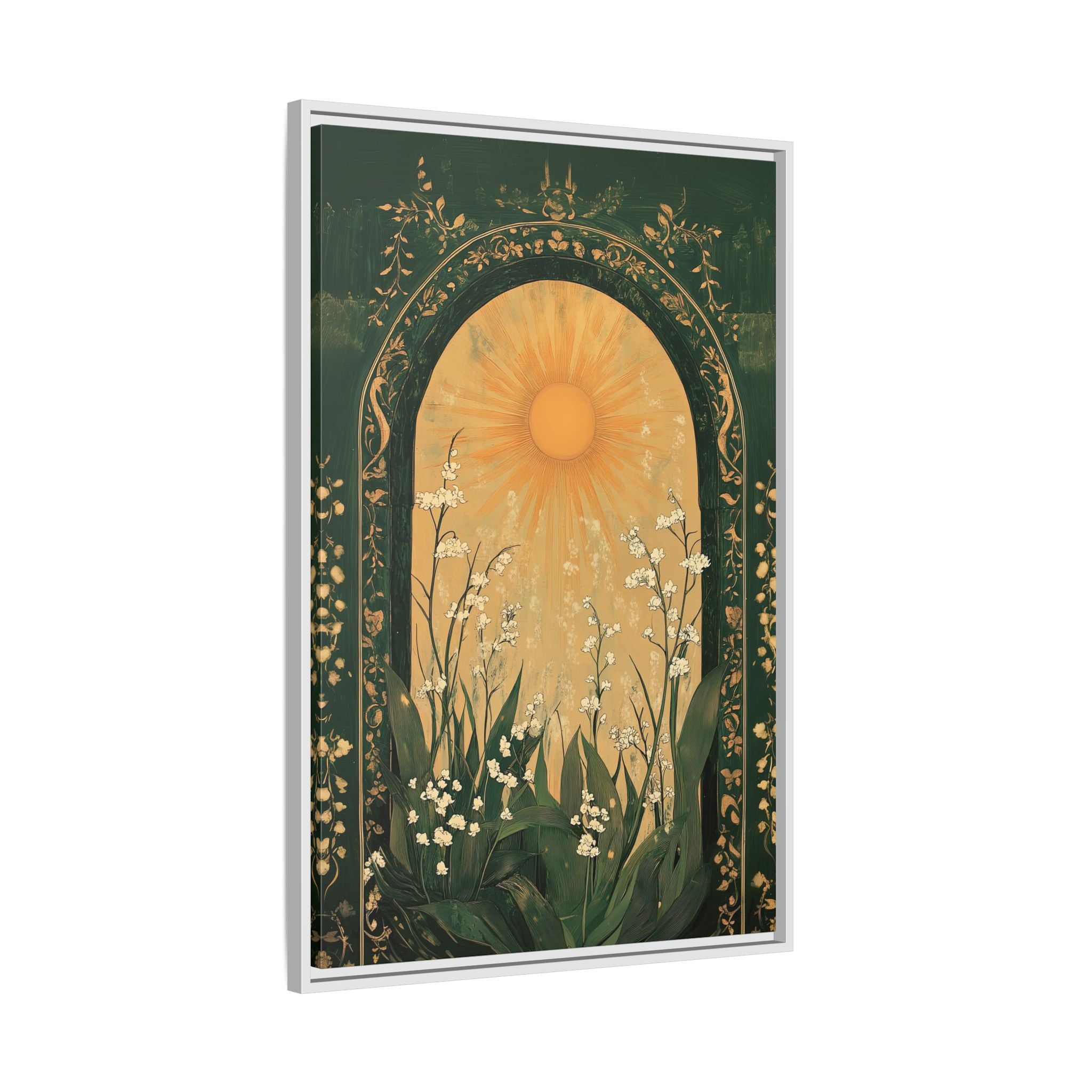 Framed Canvas - Lily of the Valley Archway