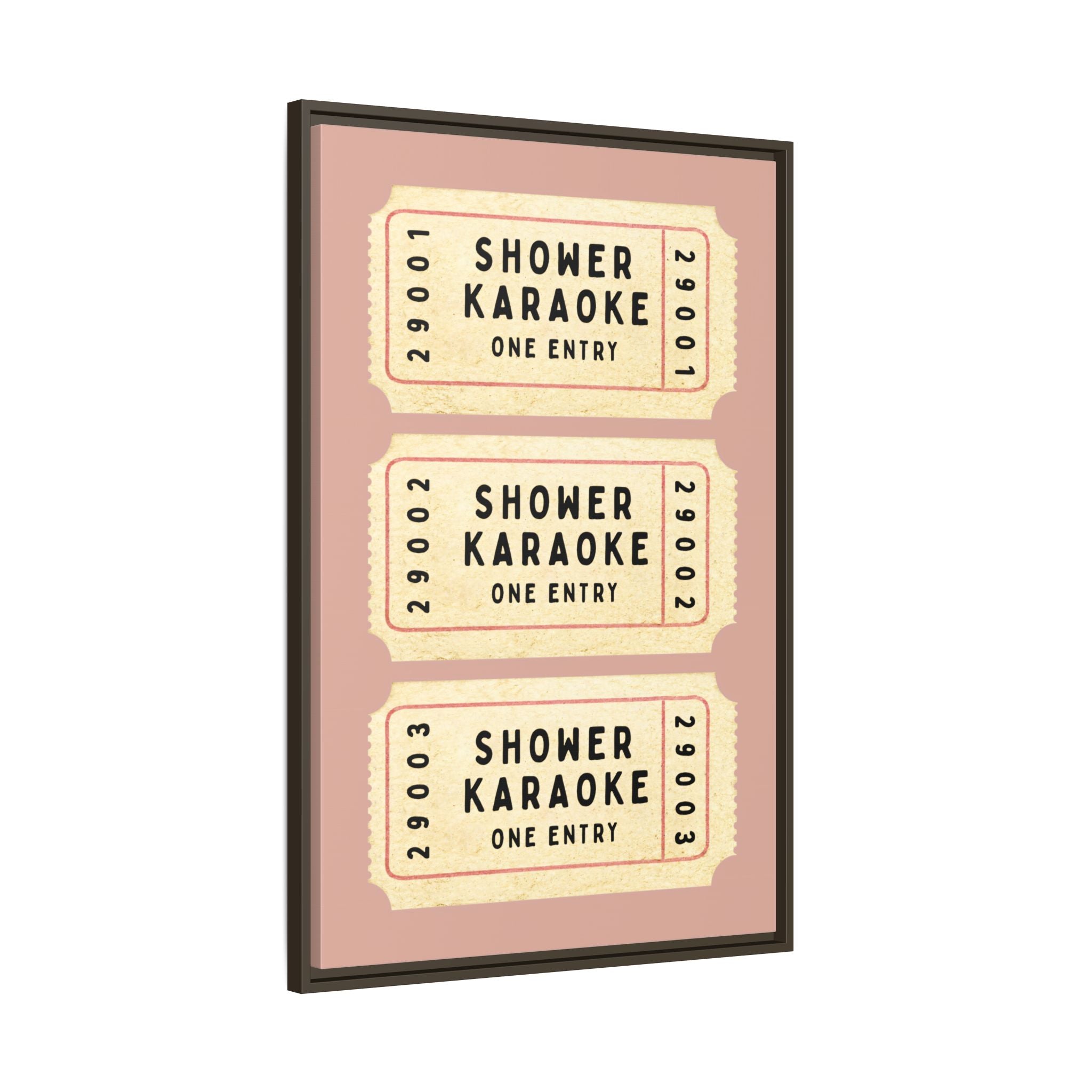 Framed Canvas - Shower Karaoke Admit Ticket