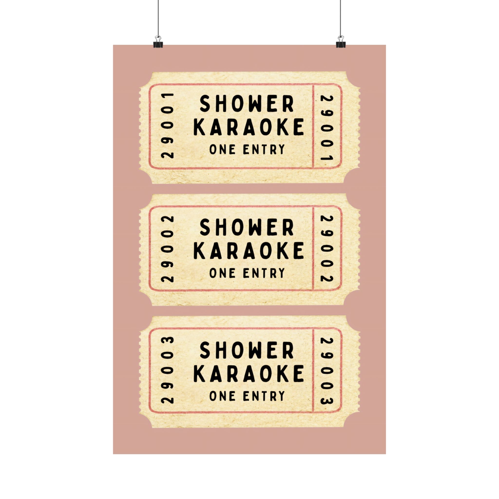 Shower Karaoke Admit Ticket