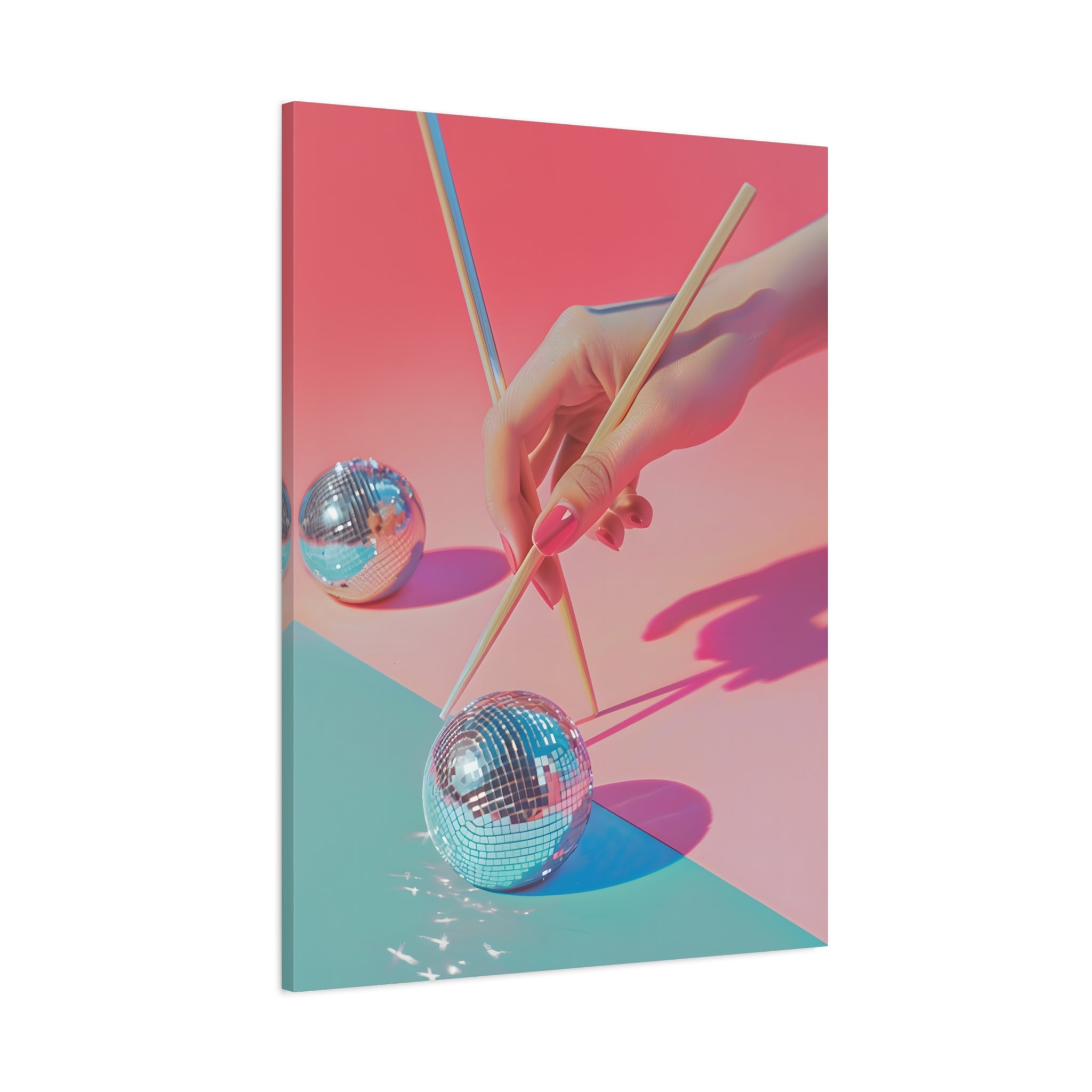 1.25" Matte Canvas - Disco Chopsticks Delight