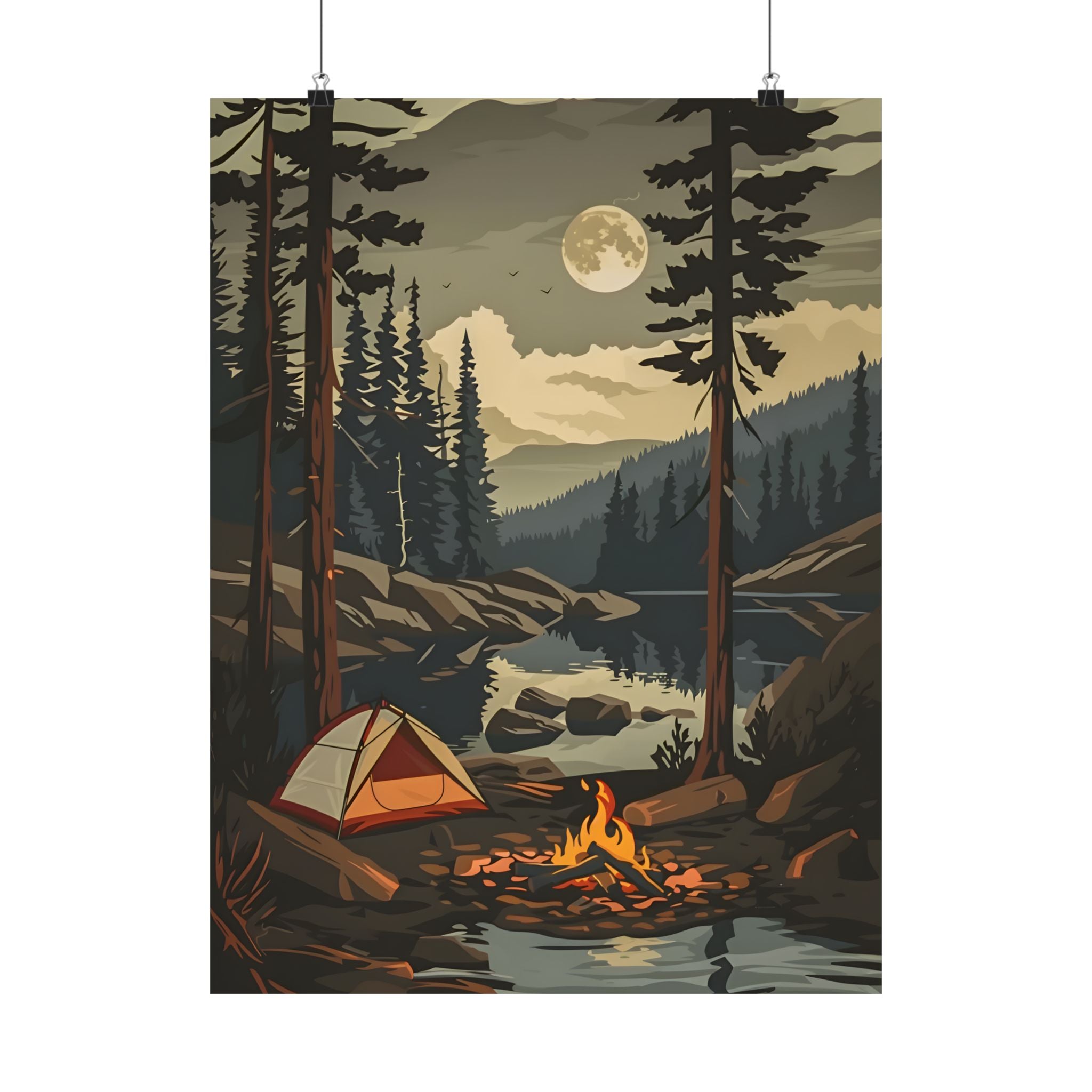 Moonlit Campfire Escape