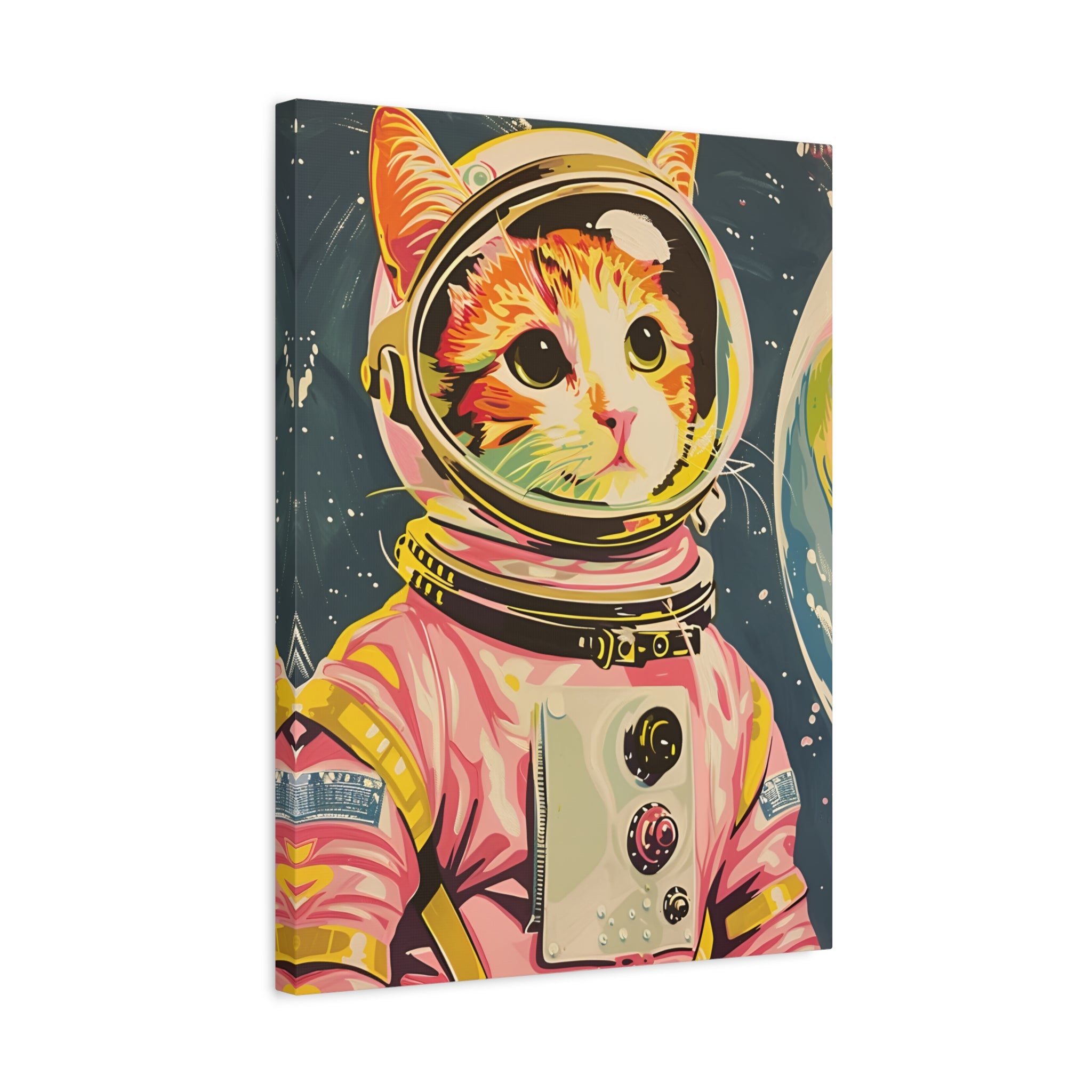 1.25" Matte Canvas - Catstronaut Pink Mission