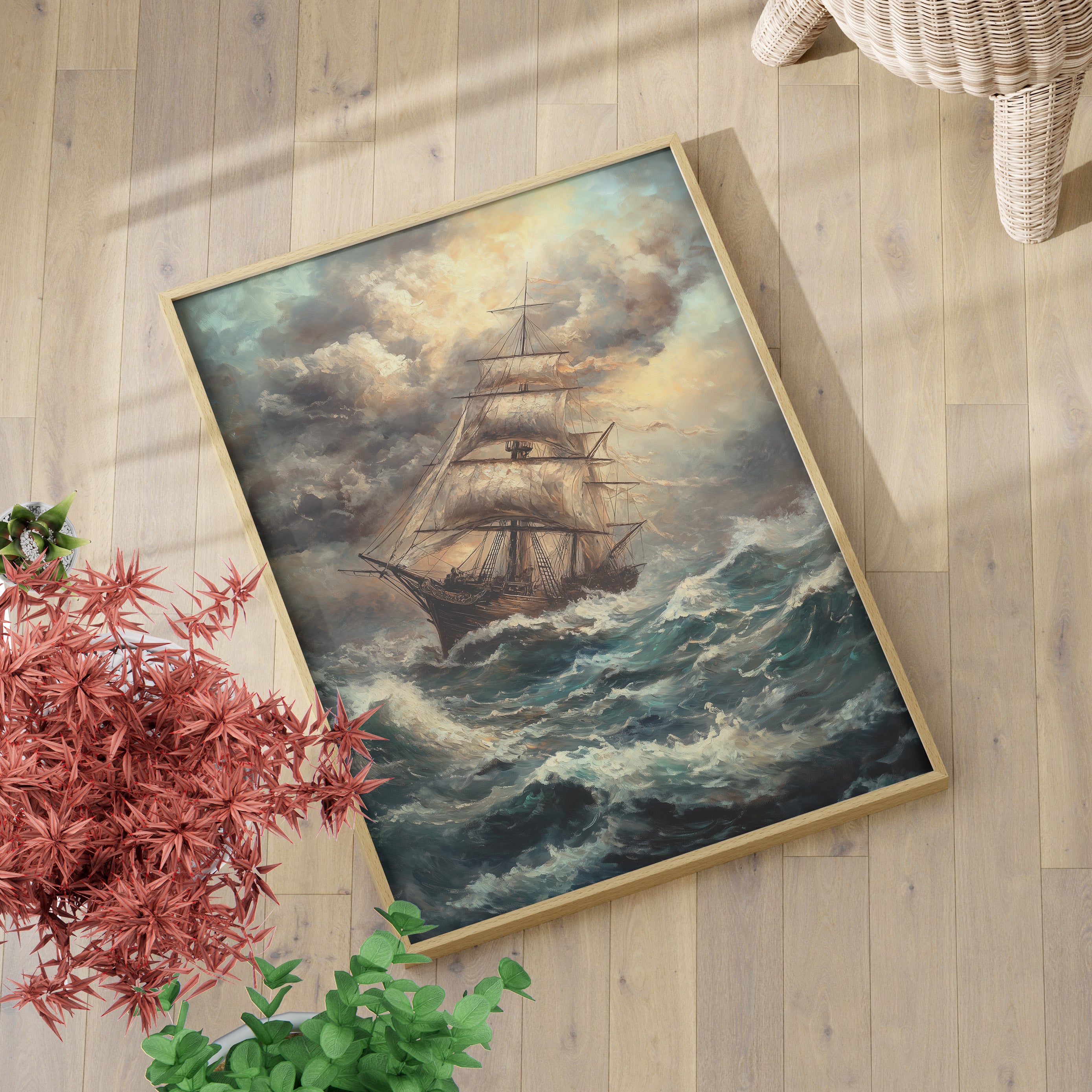 Stormy Voyage Sailing Ship