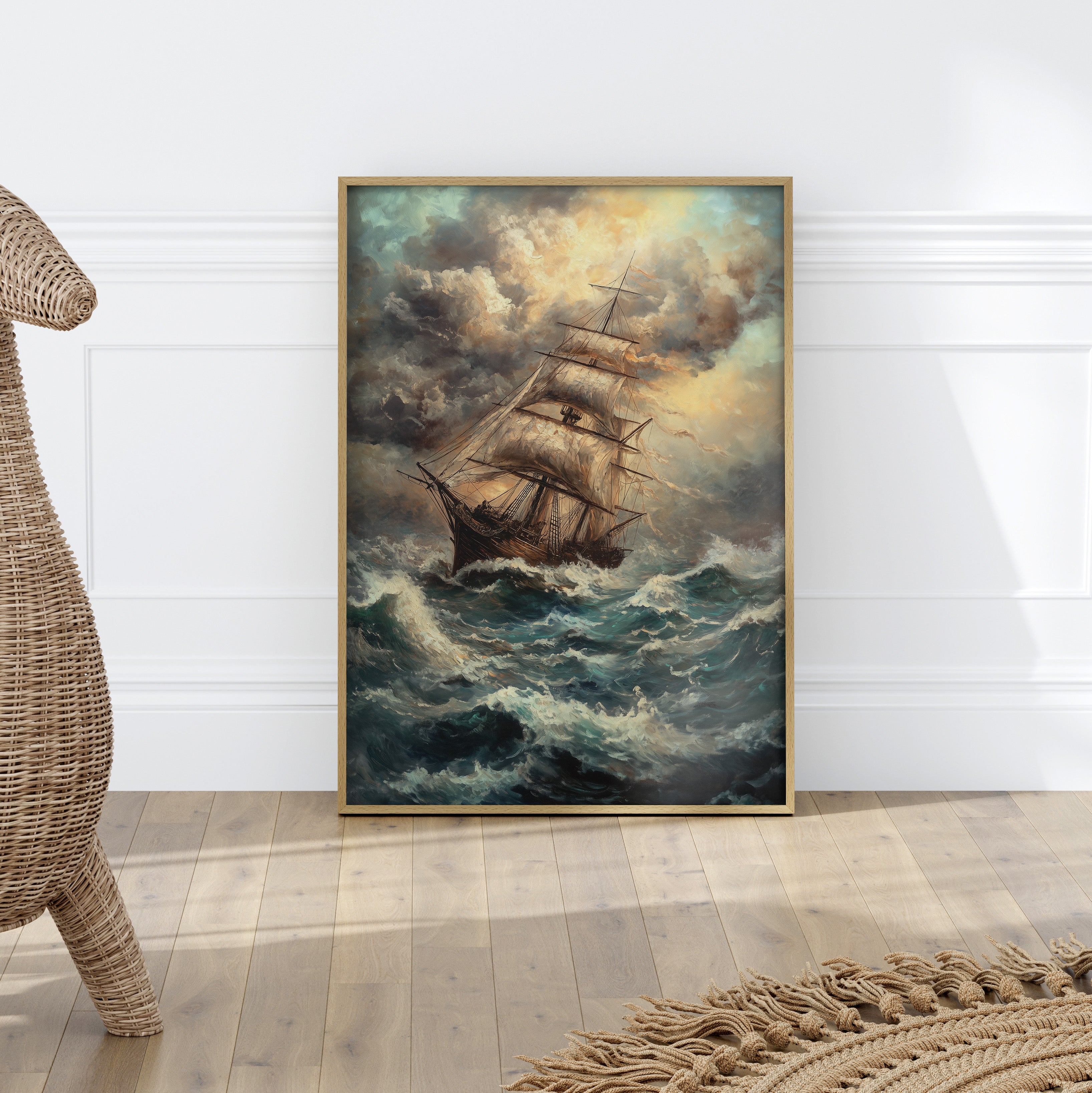 Stormy Voyage Sailing Ship