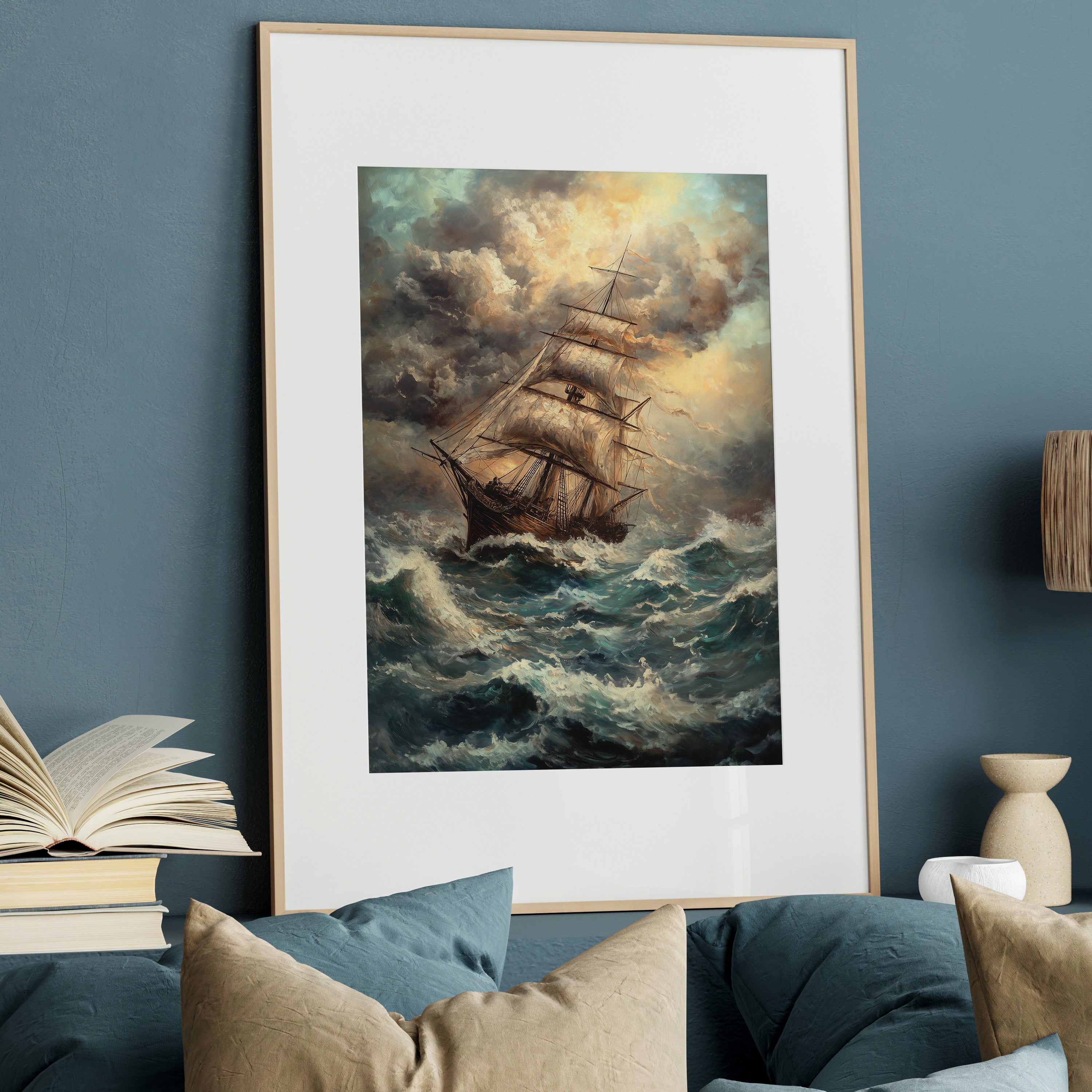 Stormy Voyage Sailing Ship