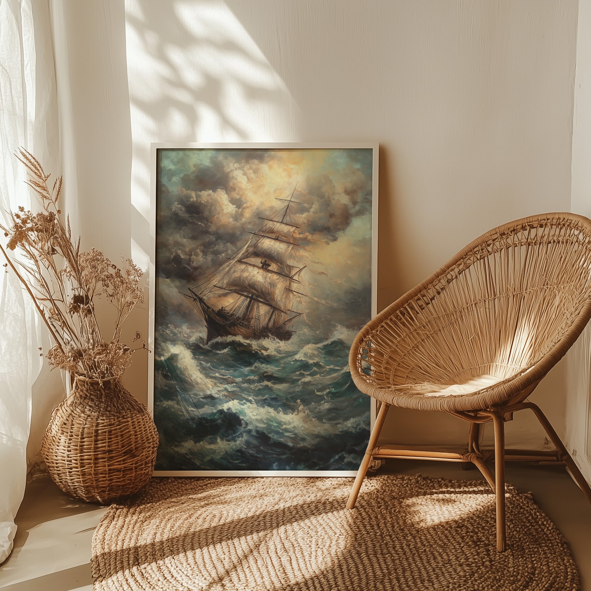 Stormy Voyage Sailing Ship