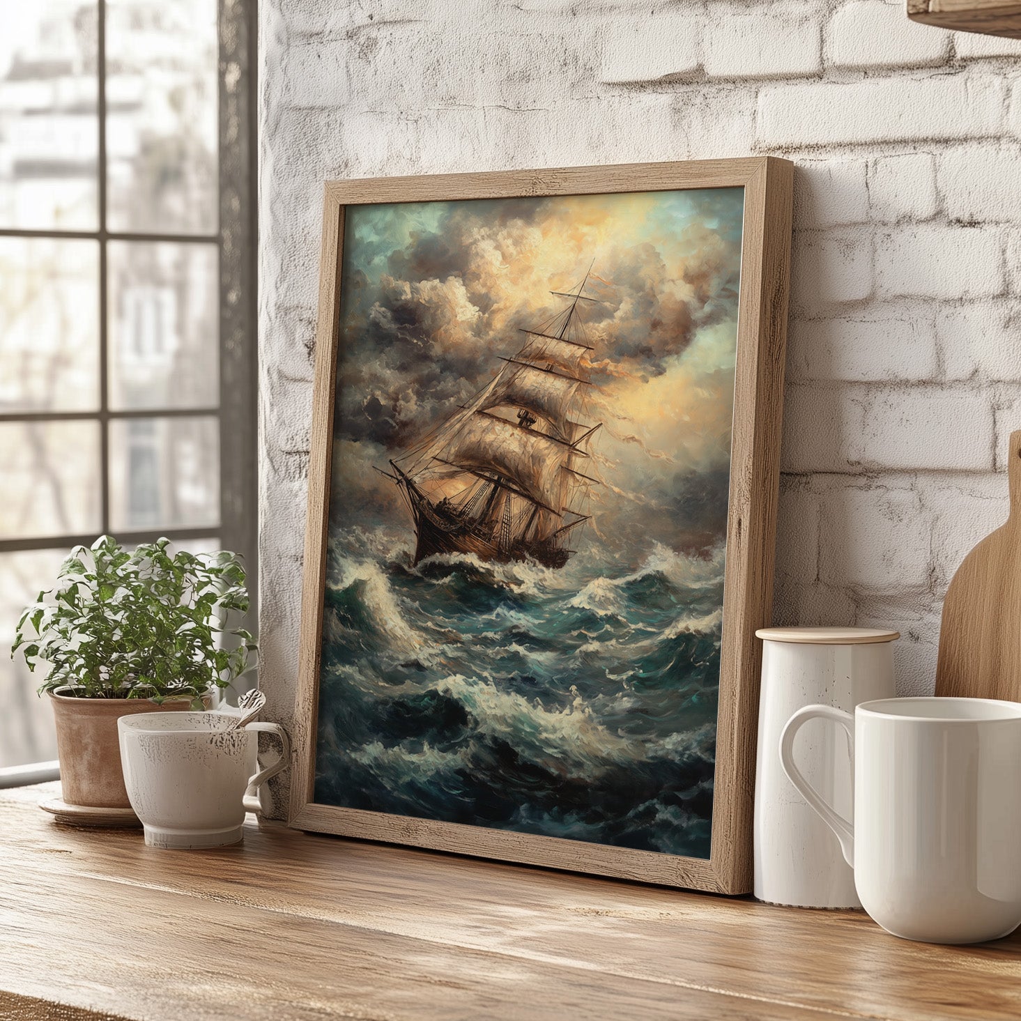 Stormy Voyage Sailing Ship