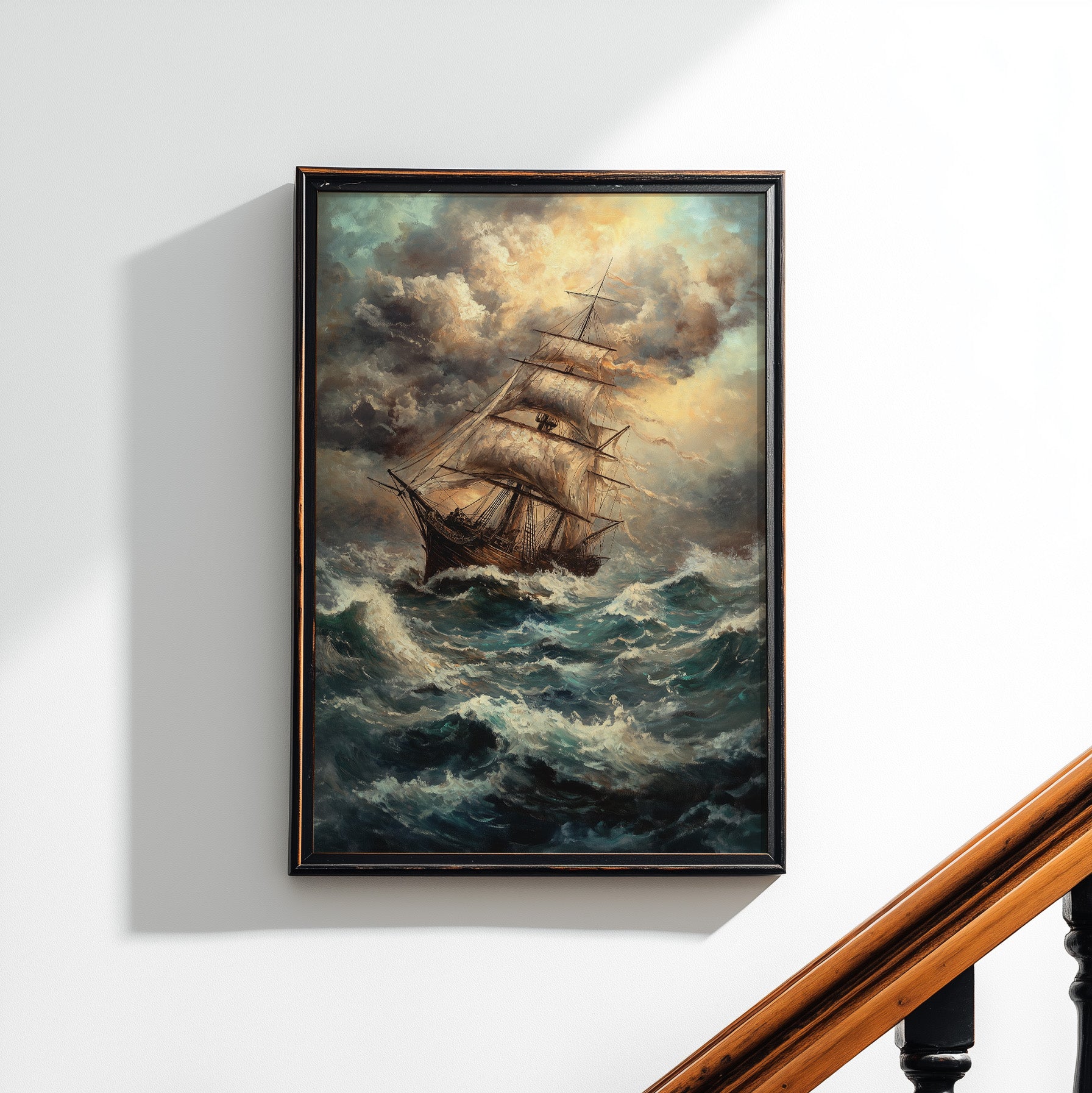 Stormy Voyage Sailing Ship