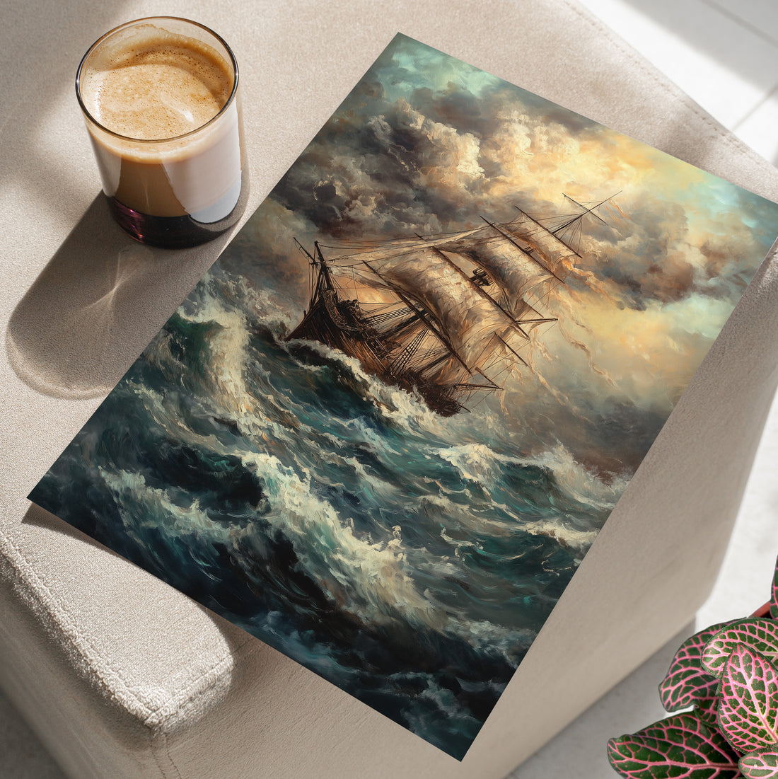 Stormy Voyage Sailing Ship