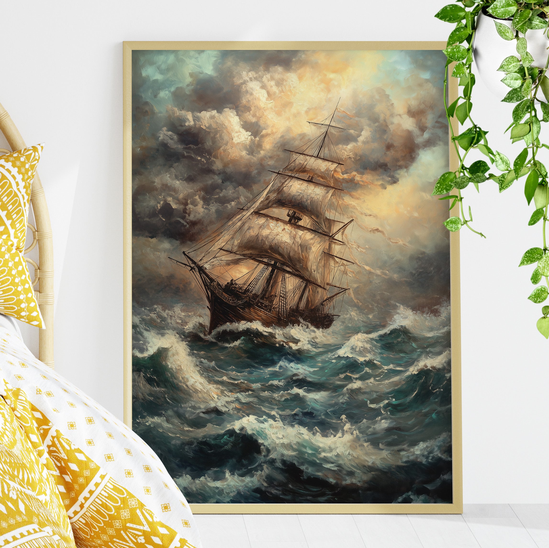 Stormy Voyage Sailing Ship