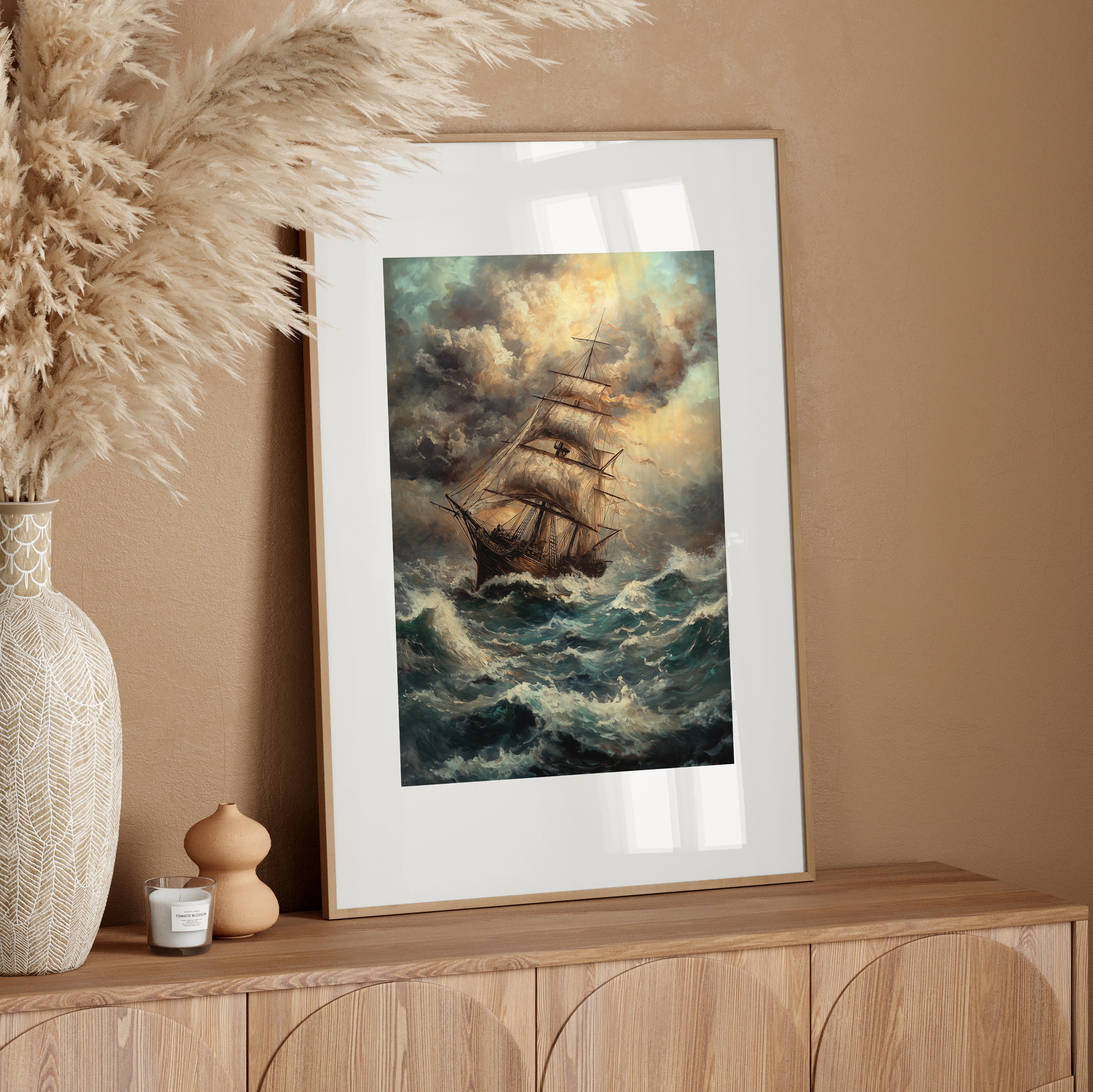 Stormy Voyage Sailing Ship