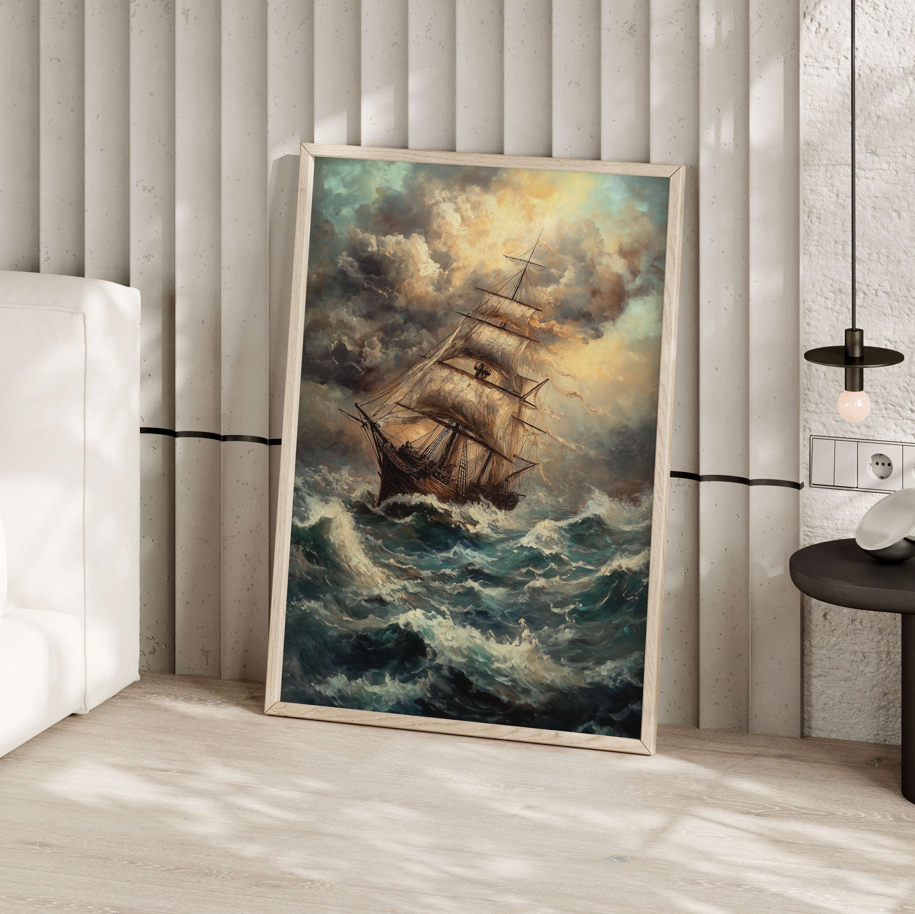 Stormy Voyage Sailing Ship