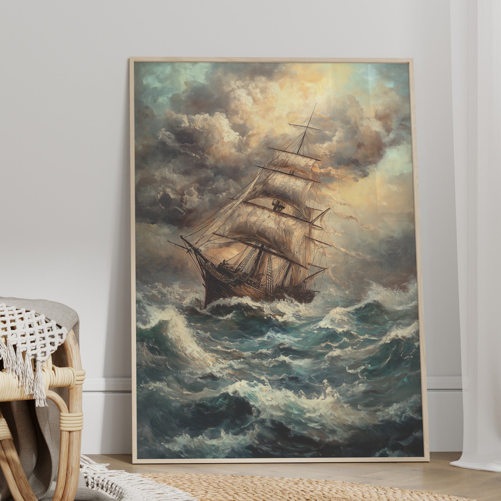 Stormy Voyage Sailing Ship