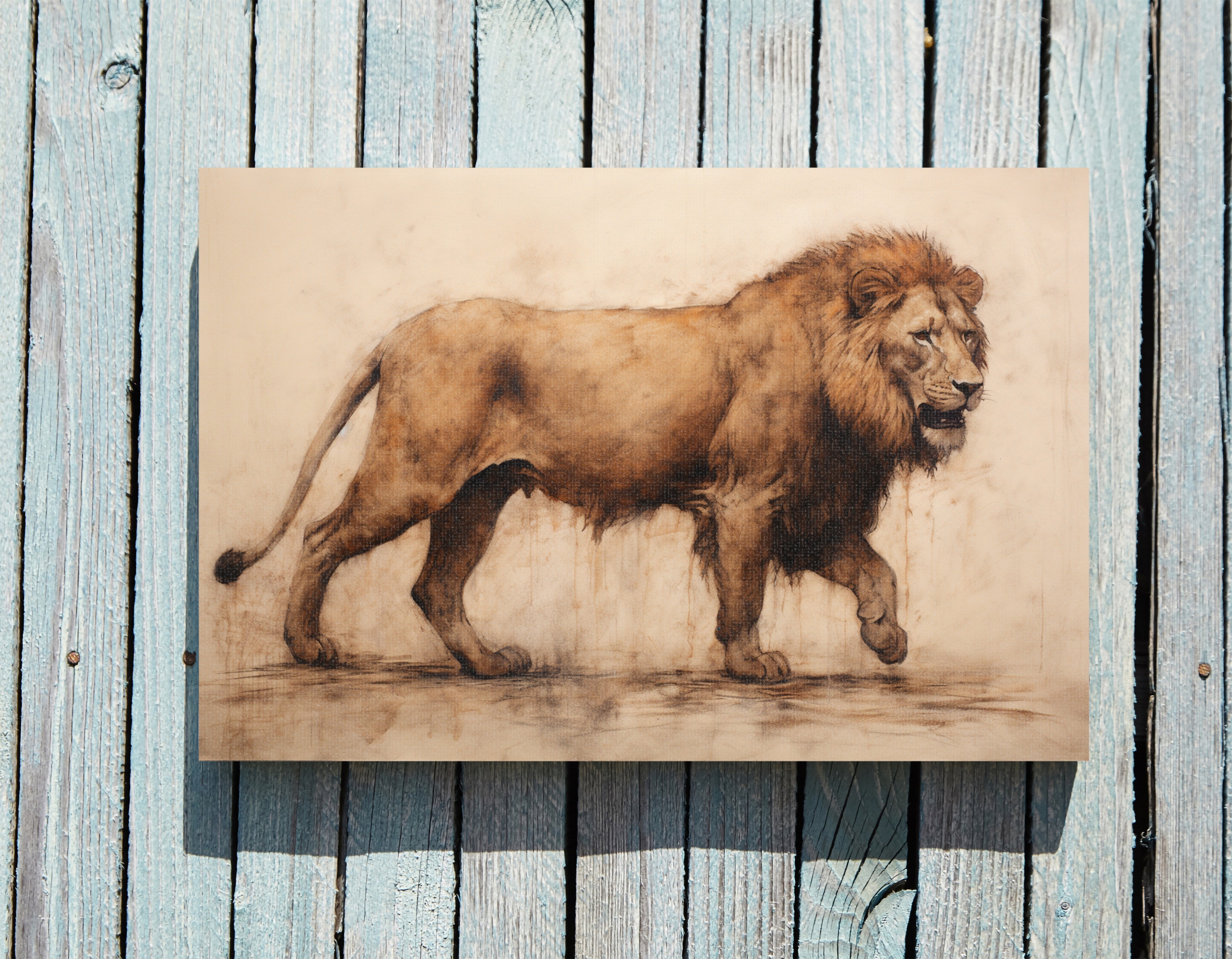 .75" Matte Canvas - Regal Savannah Wanderer