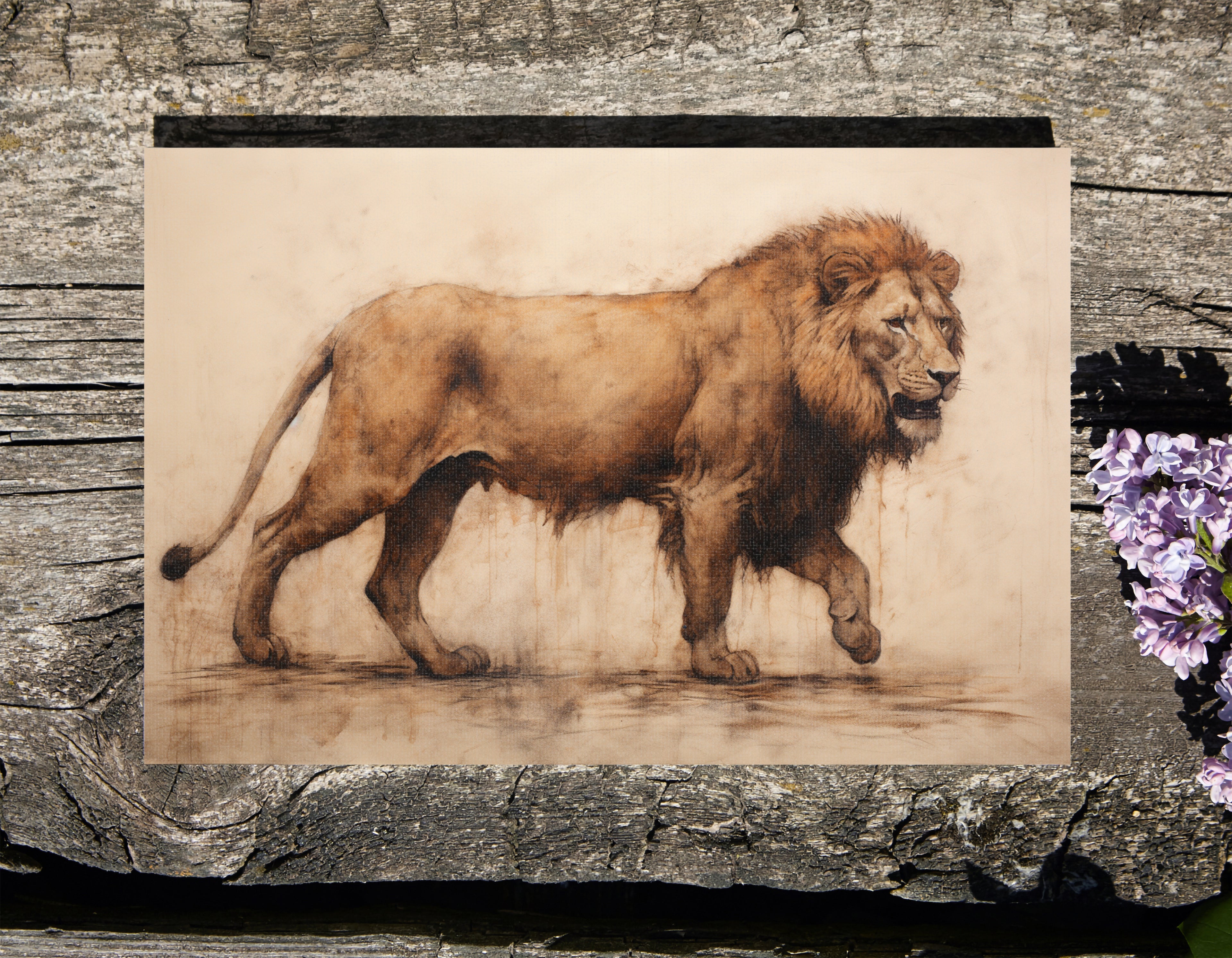 .75" Matte Canvas - Regal Savannah Wanderer