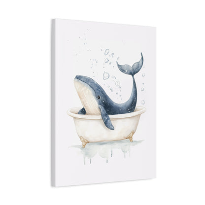 1.25" Matte Canvas - Whale Tub Bubble Splash