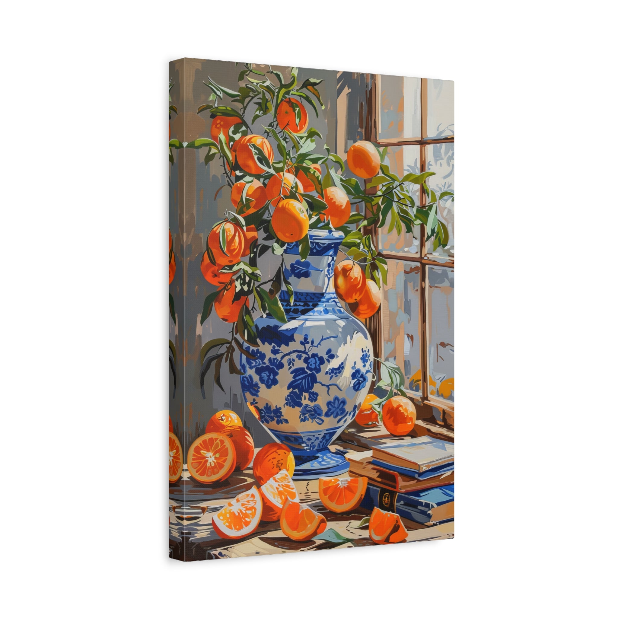 1.25" Matte Canvas - Sunlit Citrus &amp; Porcelain