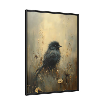 Framed Canvas - Golden Meadow Bird