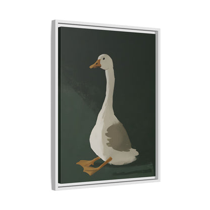 Framed Canvas - Sitting Goose in Spotlight