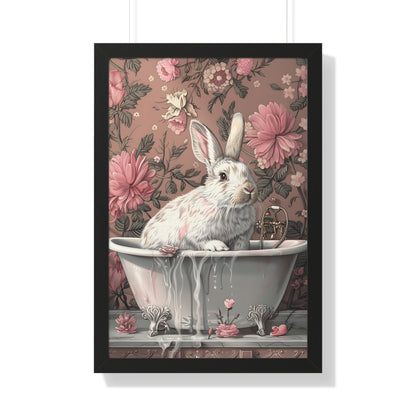 Framed Paper Print - Bathing Bunny Bloom