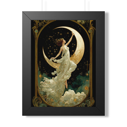 Framed Paper Print - Moon Goddess Ascending