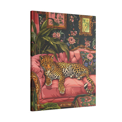 .75" Matte Canvas - Leopard Lounge in Bloom