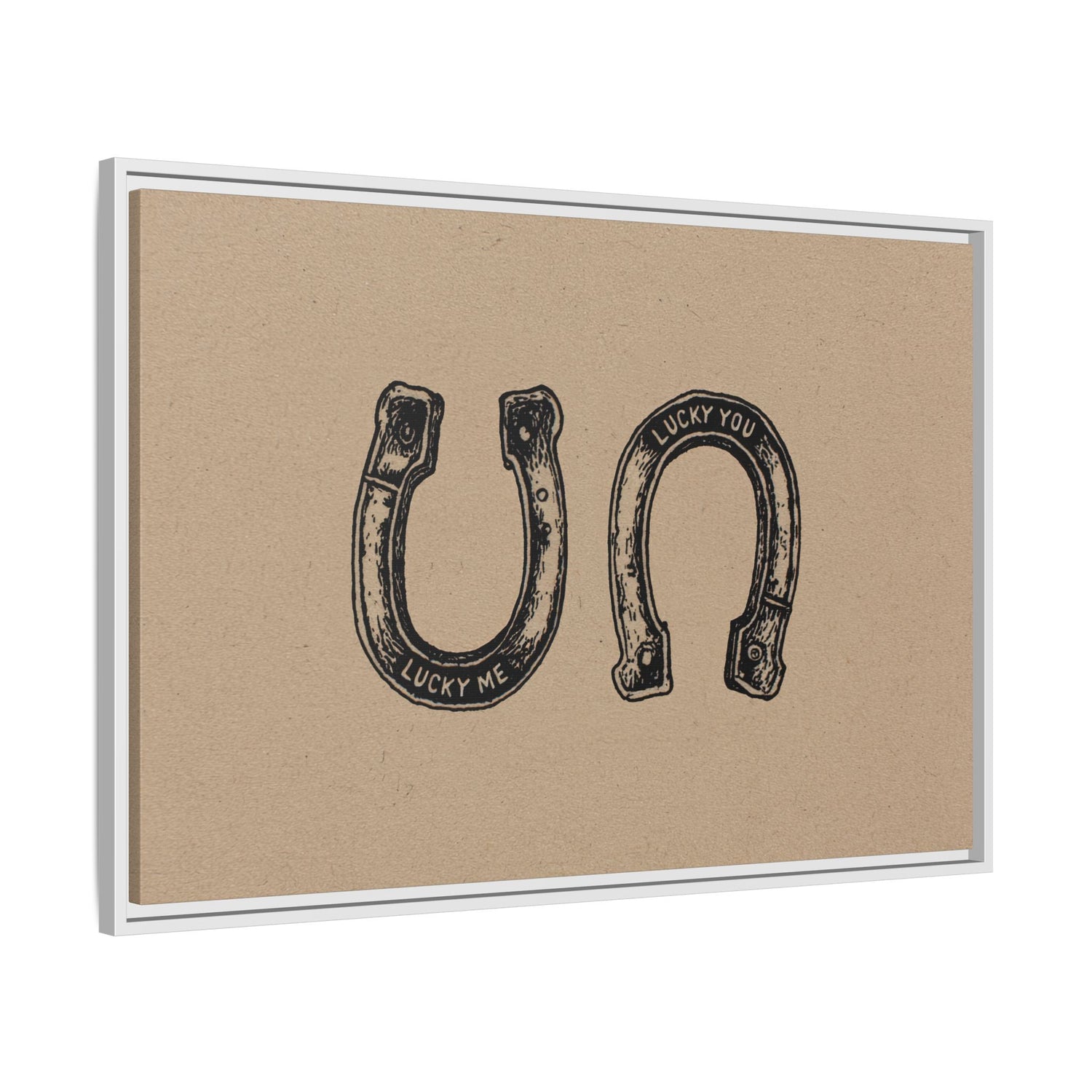 Framed Canvas - Lucky Me Lucky You Horseshoes