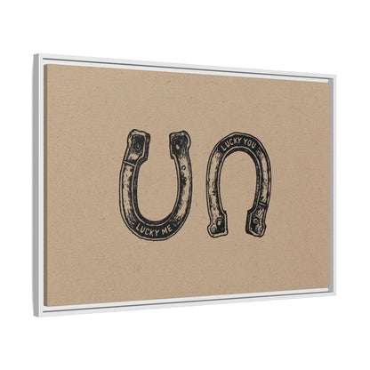 Framed Canvas - Lucky Me Lucky You Horseshoes
