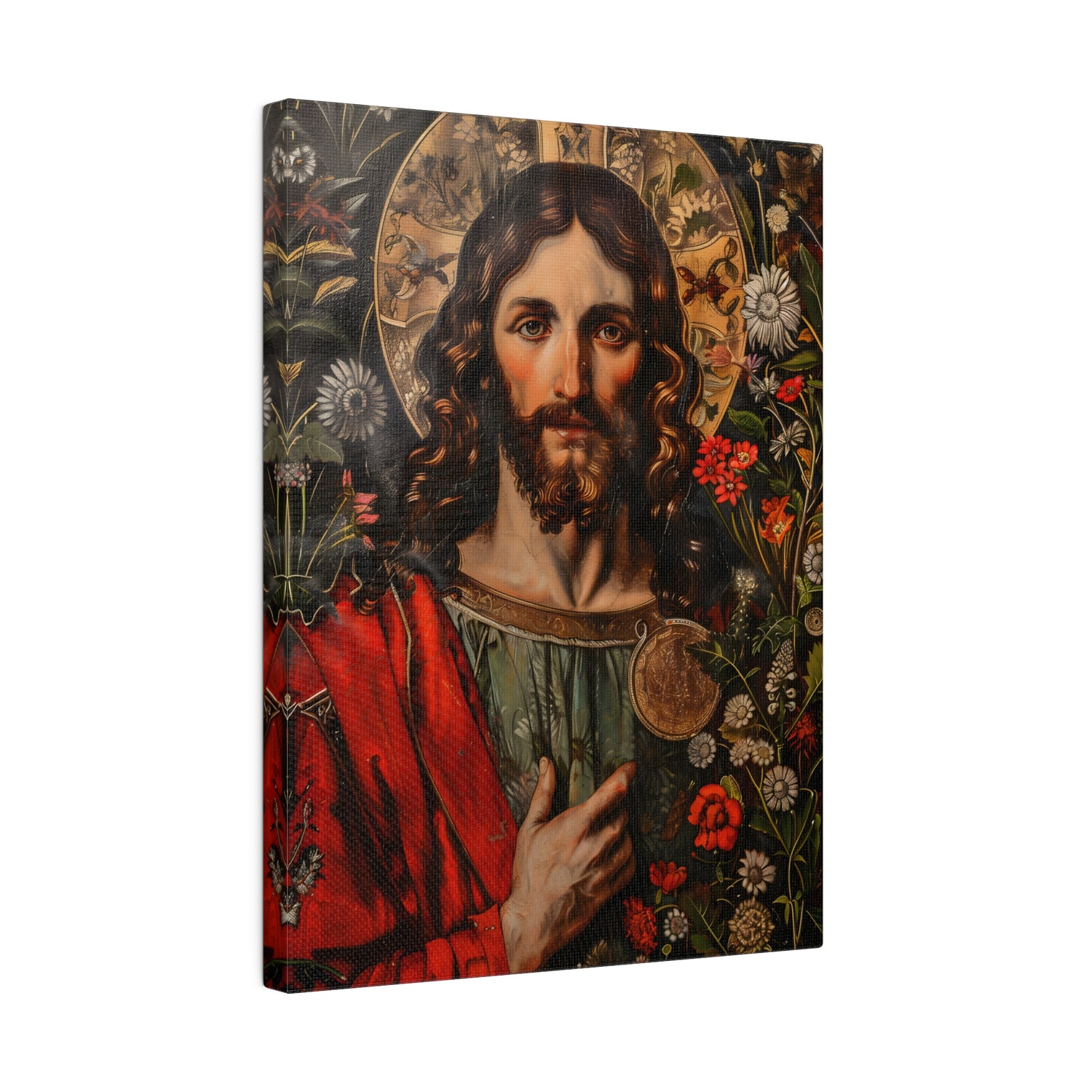 .75" Matte Canvas - Sacred Floral Savior