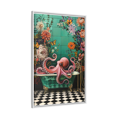 Framed Canvas - Octopus Bath Royale