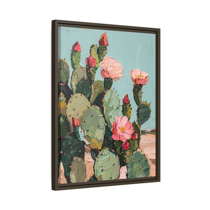 Framed Canvas - Arizona Blooming Cactus Color