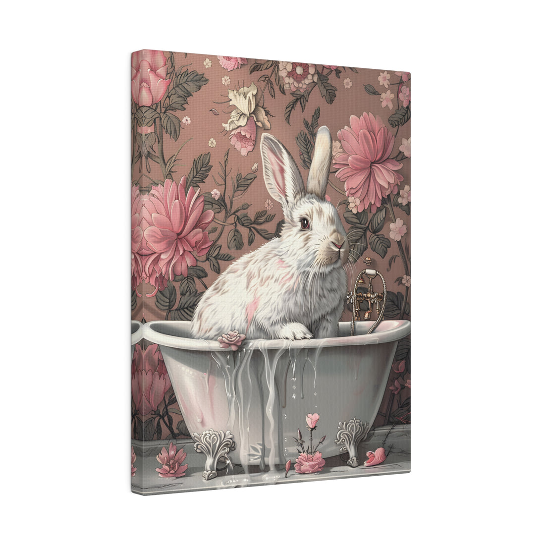 .75&quot; Matte Canvas - Bathing Bunny Bloom