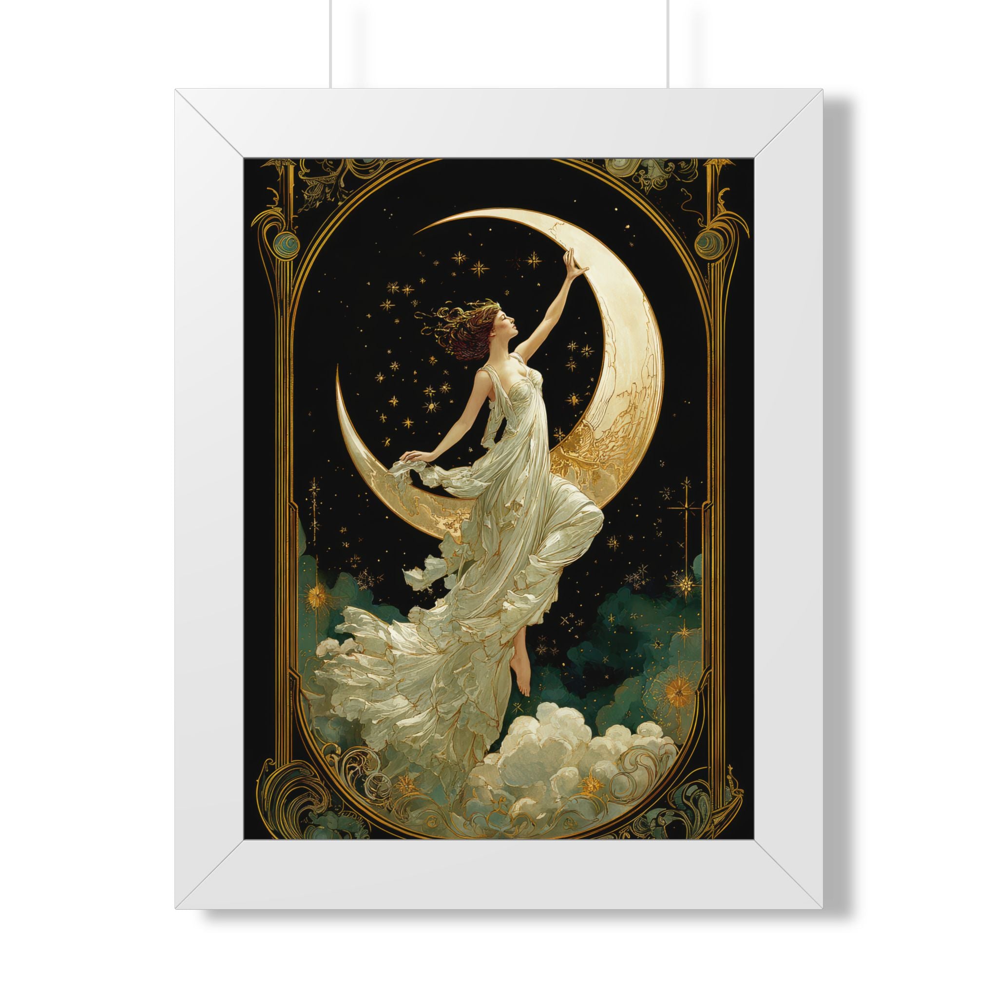Framed Paper Print - Moon Goddess Ascending