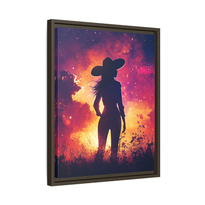 Framed Canvas - Cosmic Cowgirl