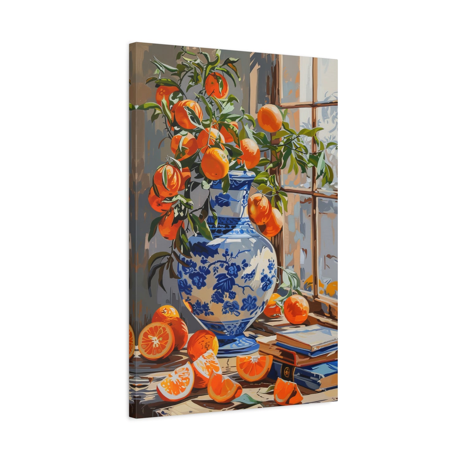 1.25" Matte Canvas - Sunlit Citrus &amp; Porcelain