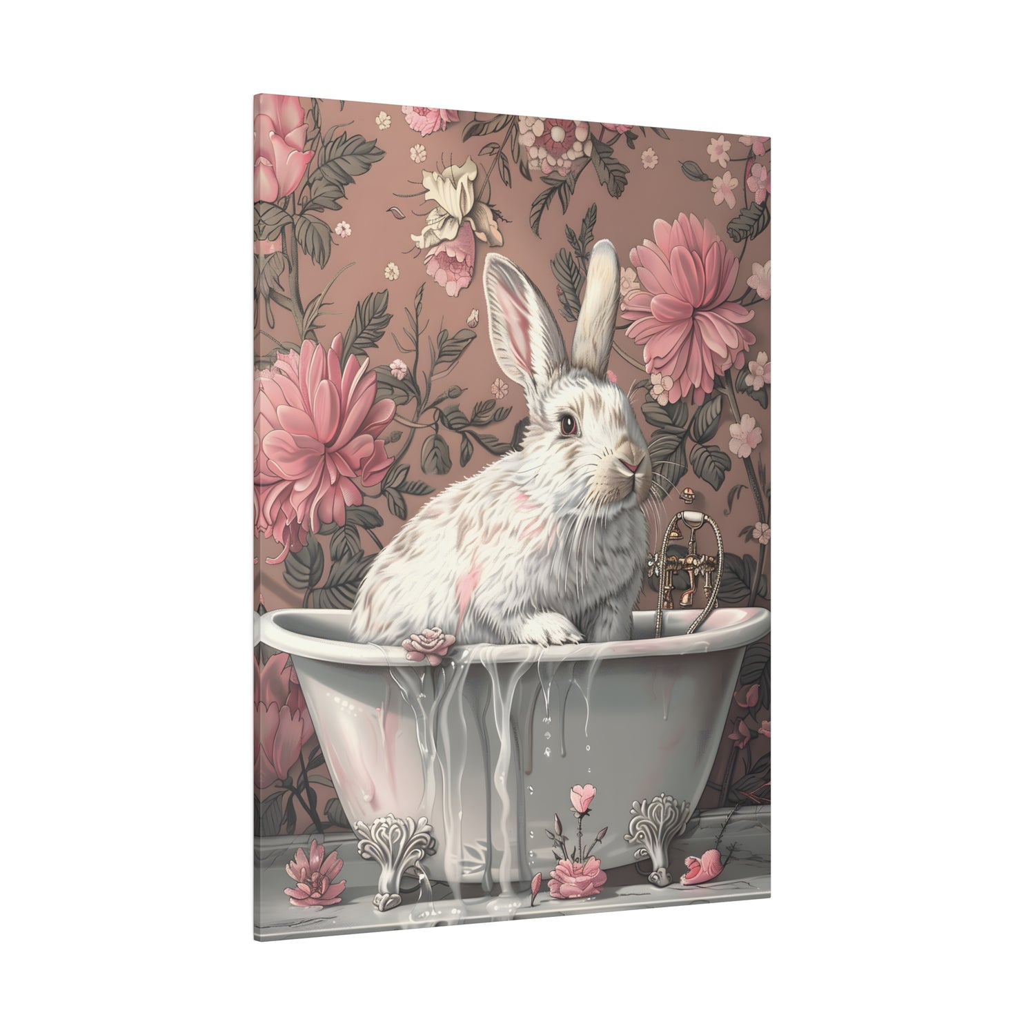 .75&quot; Matte Canvas - Bathing Bunny Bloom