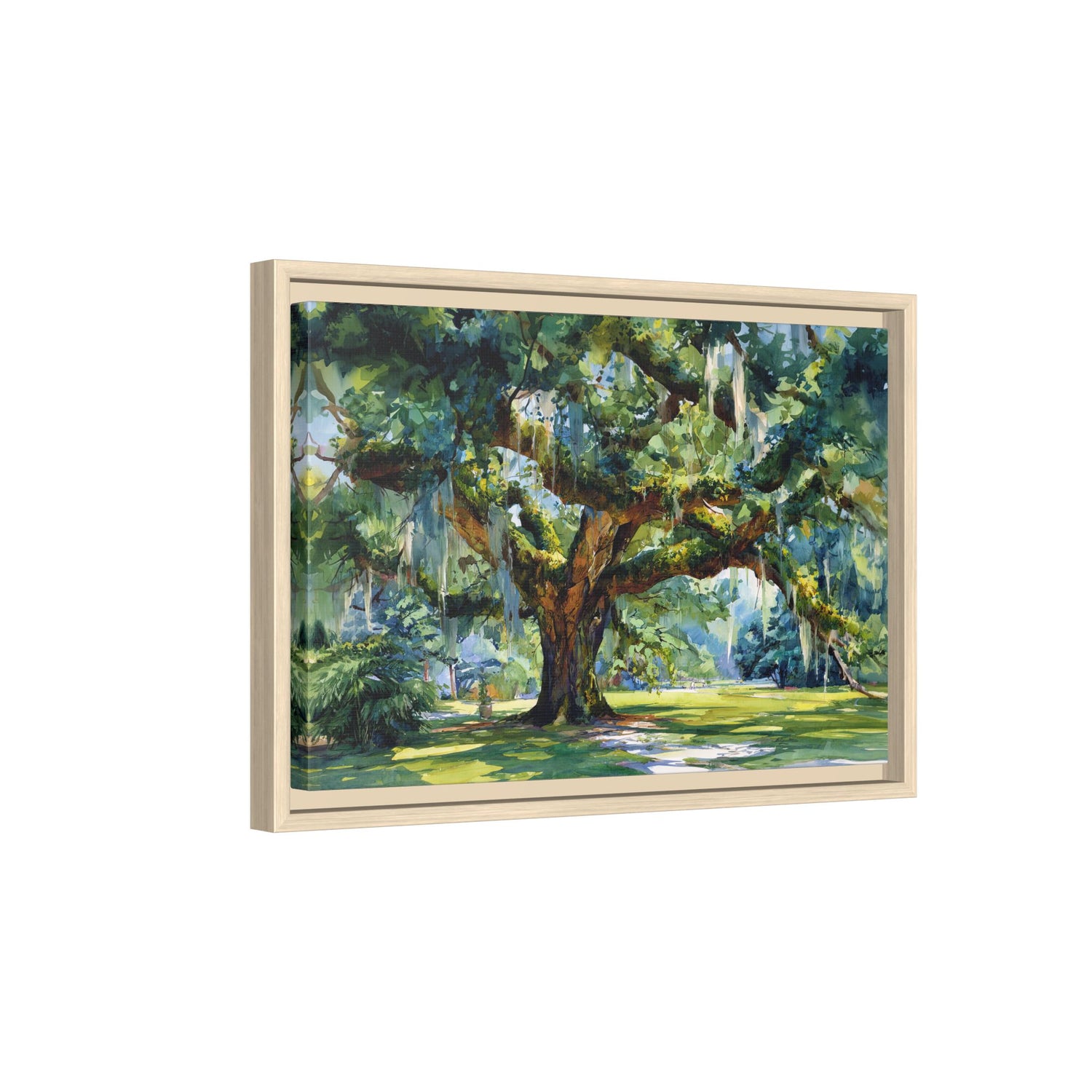 Framed Canvas - Whispering Southern Live Oak