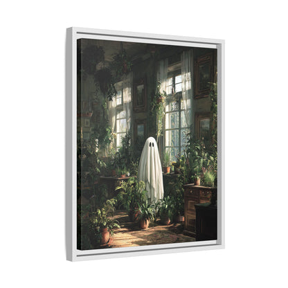 Framed Canvas - Ghost Among Houseplants