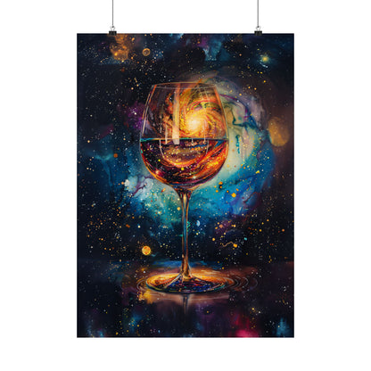 Cosmic Swirl in Wine Glass