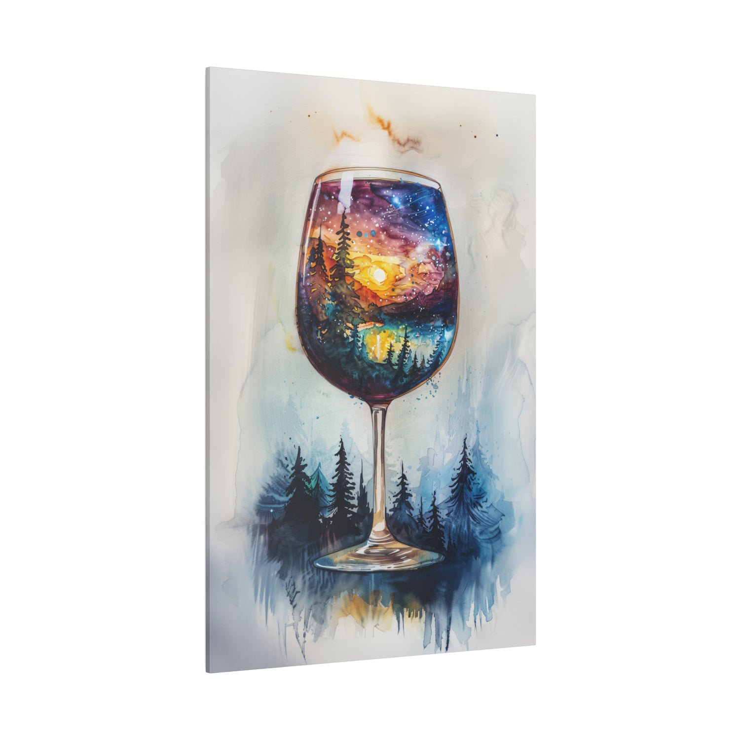 .75&quot; Matte Canvas - Galaxy Within the Wine Glass