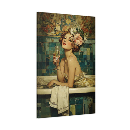 1.25" Matte Canvas - Champagne Bathtub Coquette