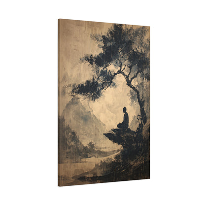 1.25" Matte Canvas - Mountain Tree Zen Silence