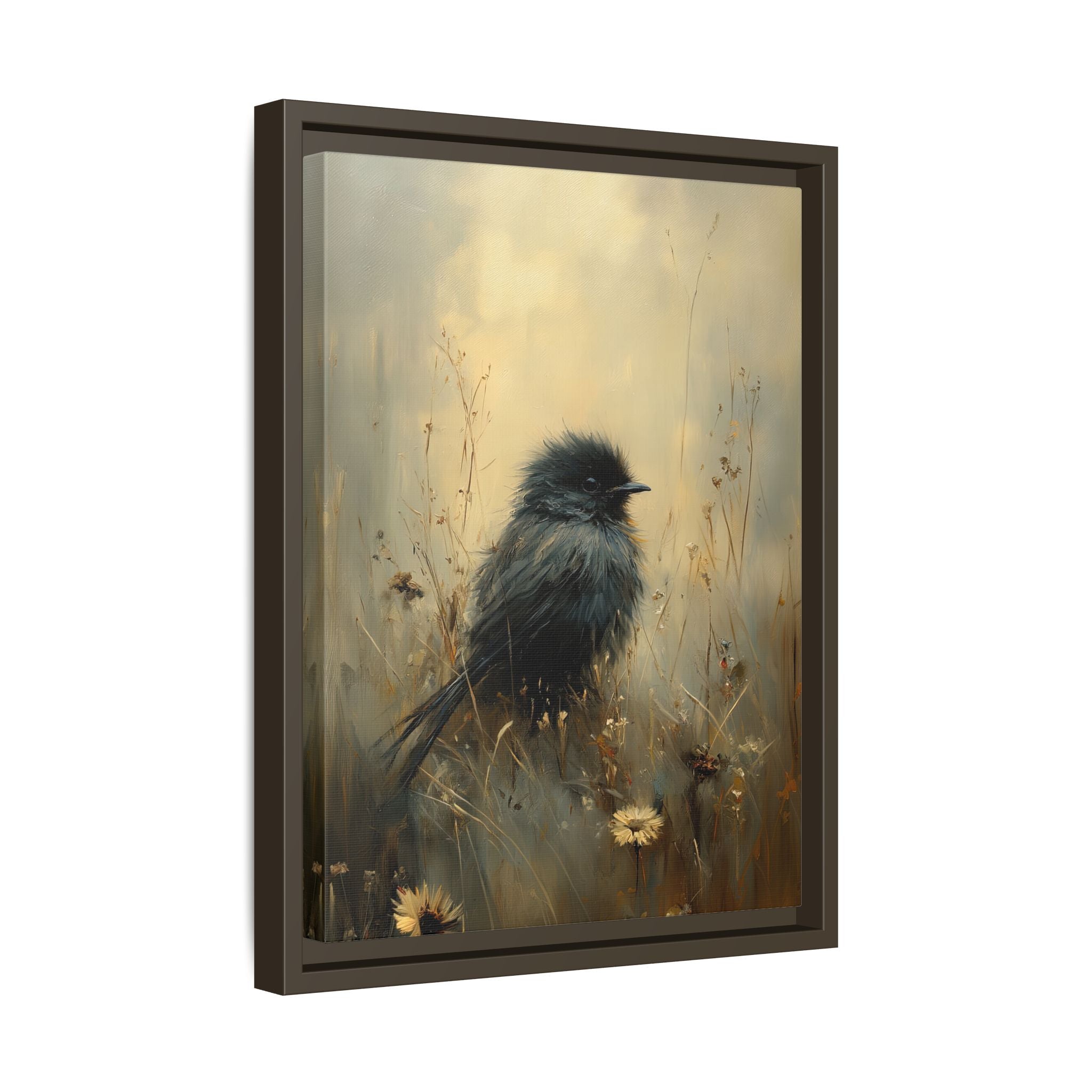 Framed Canvas - Golden Meadow Bird